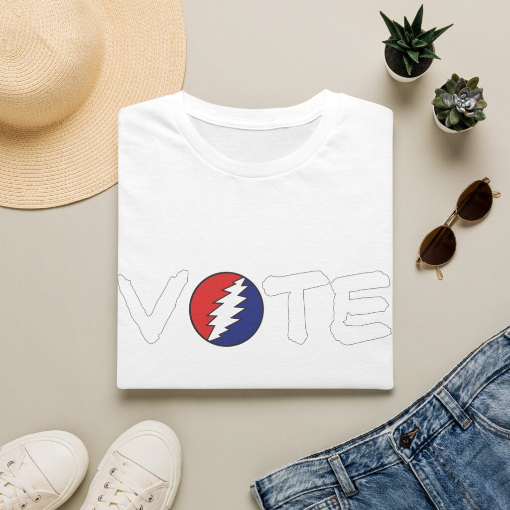 Grateful Dead Vote Lot Shirt White Unisex Softstyle