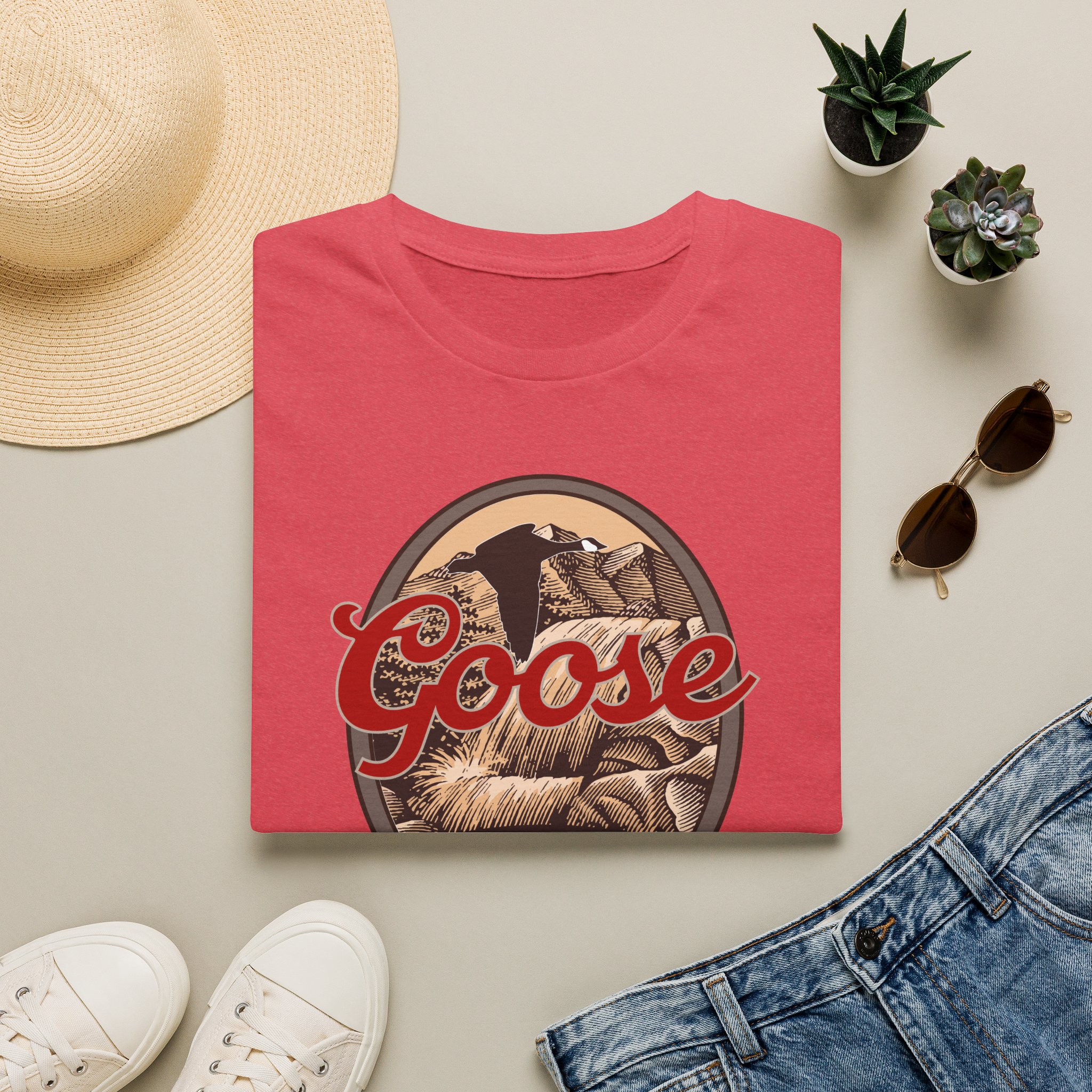Goose Waterfall Banner Lot Shirt Unisex Softstyle - Image 41