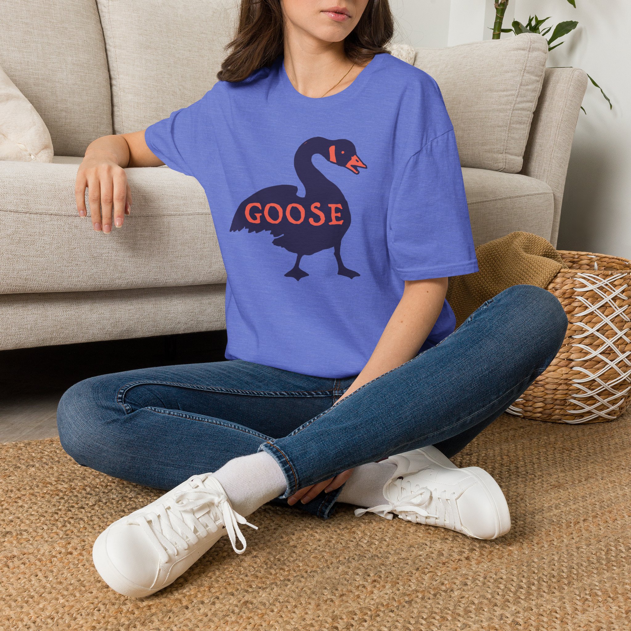 Goose Violet Orange Lot Shirt Unisex Softstyle - Image 38