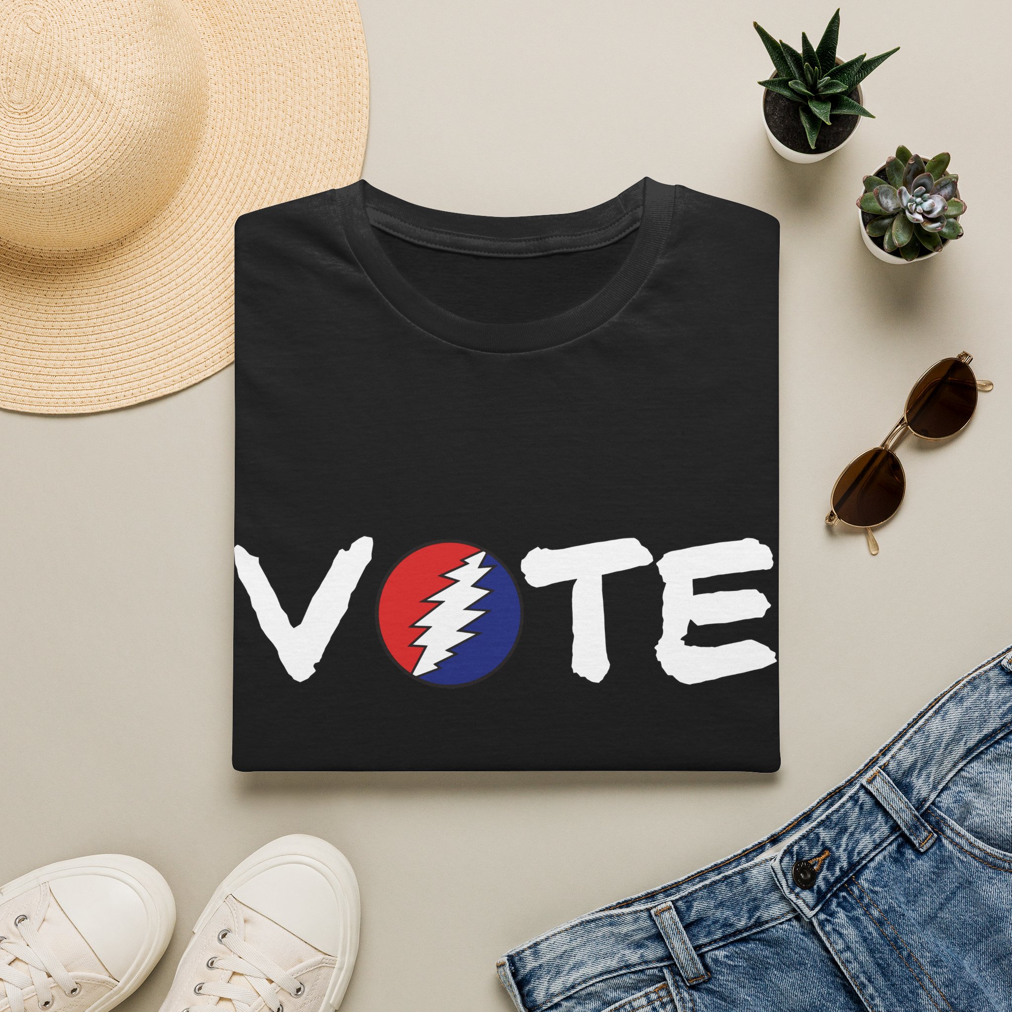 Grateful Dead Vote Lot Shirt White Unisex Softstyle - Image 5