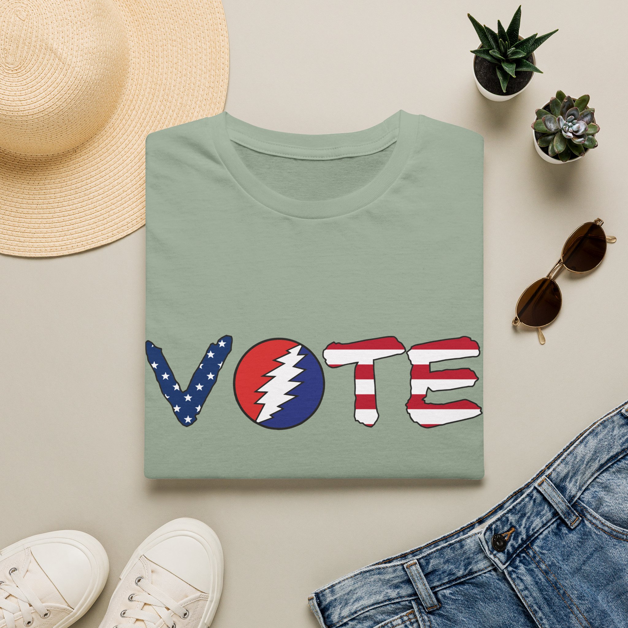 Grateful Dead Vote Lot Shirt Flag Unisex Softstyle - Image 17