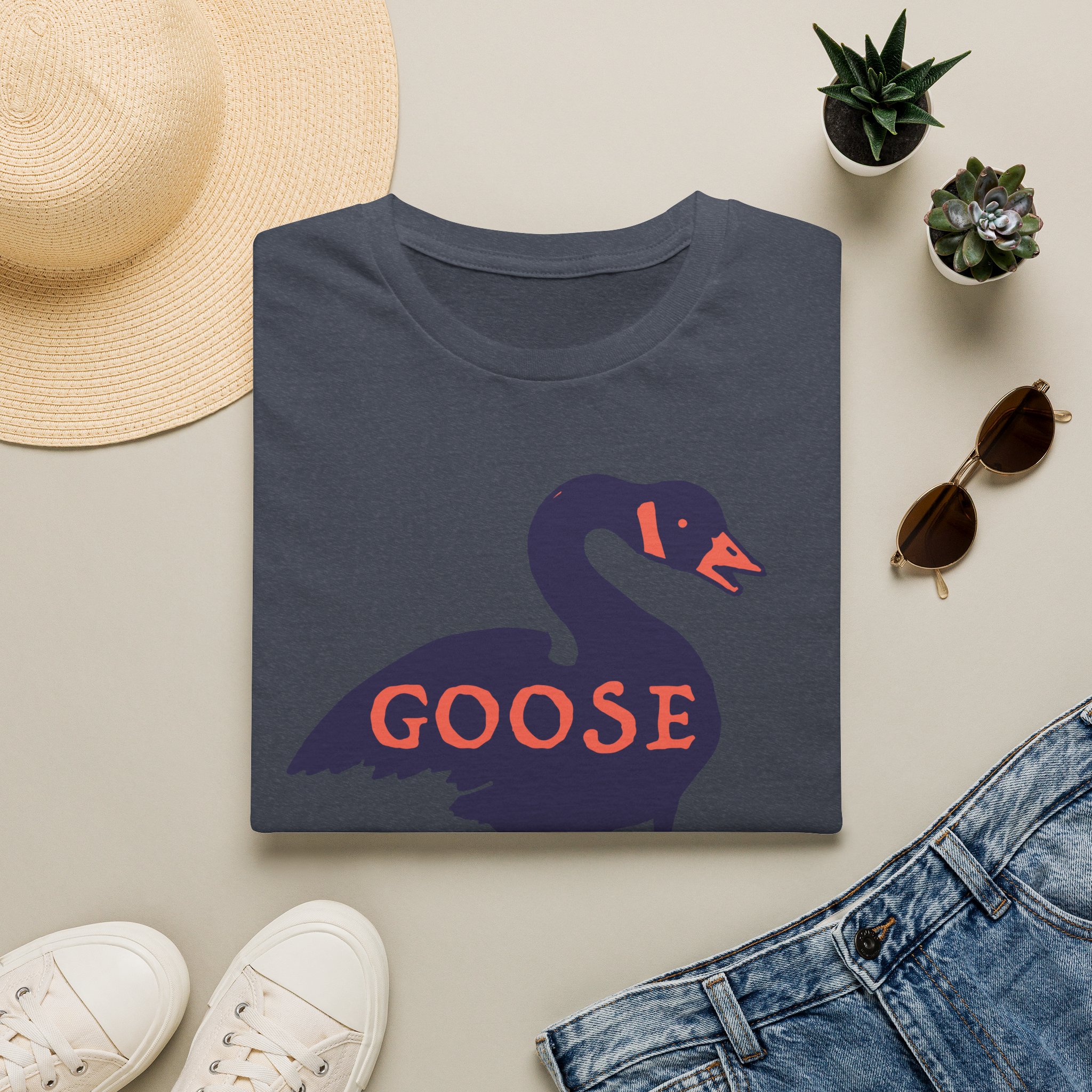Goose Violet Orange Lot Shirt Unisex Softstyle - Image 45