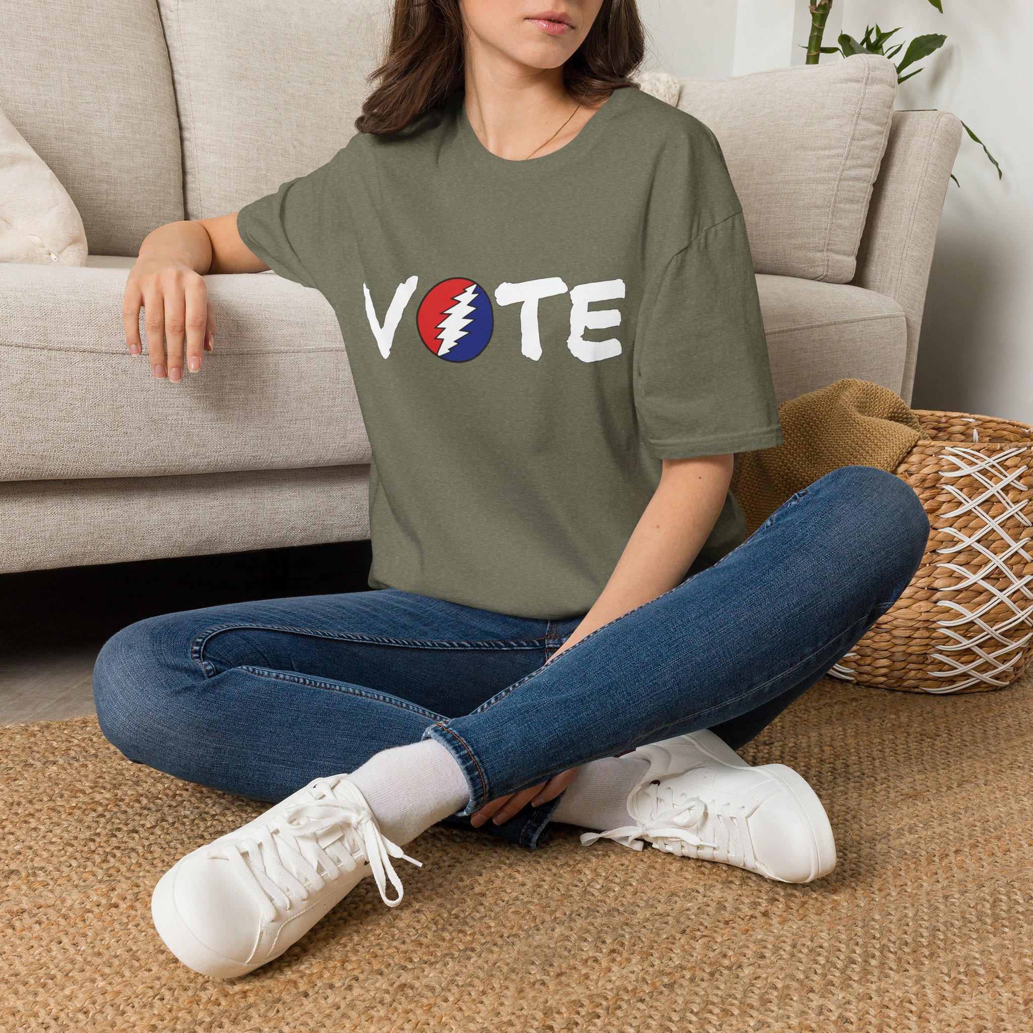 Grateful Dead Vote Lot Shirt White Unisex Softstyle - Image 18