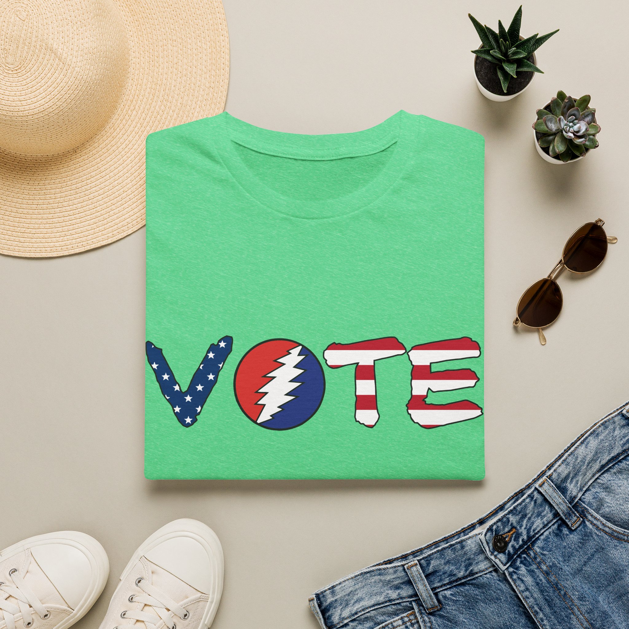Grateful Dead Vote Lot Shirt Flag Unisex Softstyle - Image 25