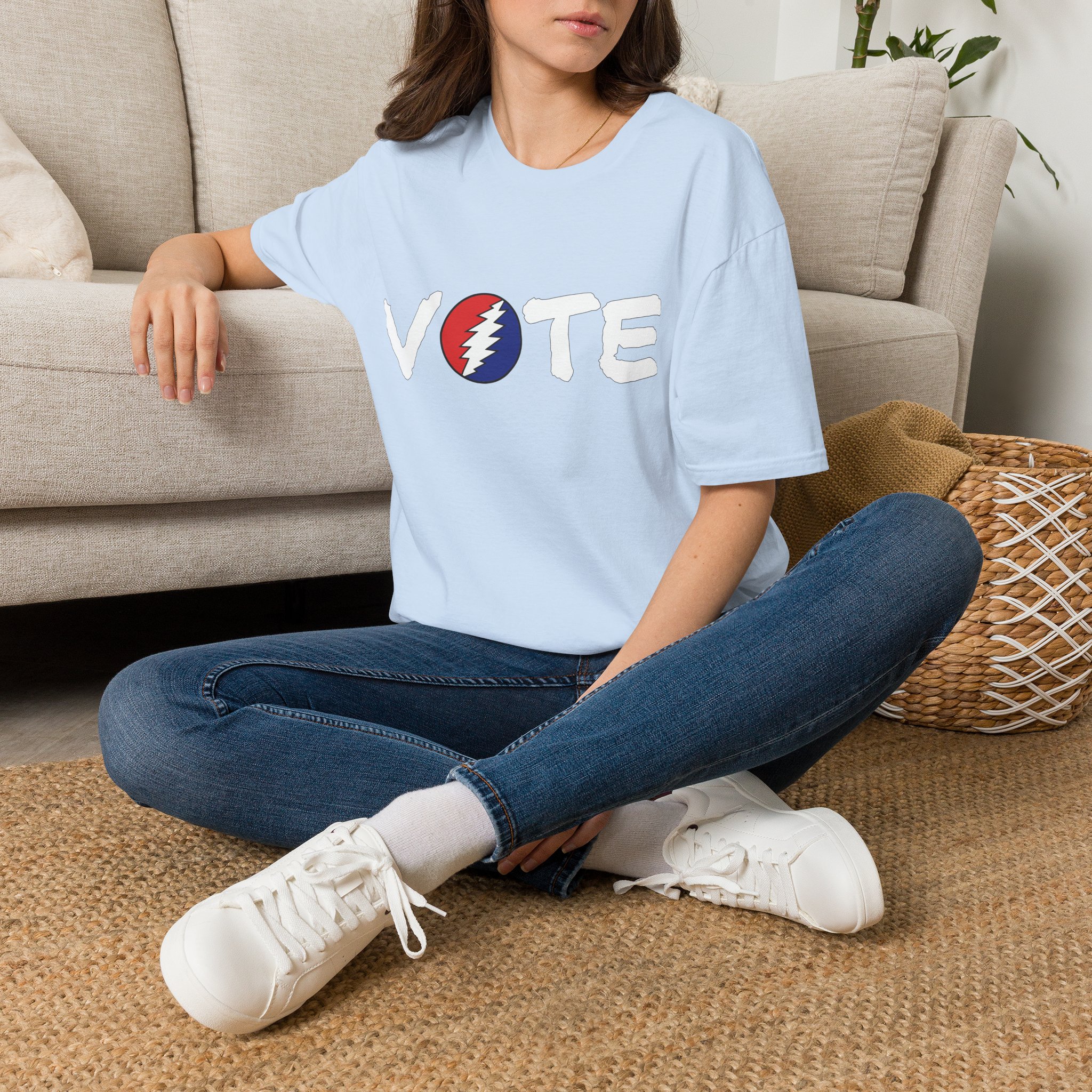 Grateful Dead Vote Lot Shirt White Unisex Softstyle - Image 42