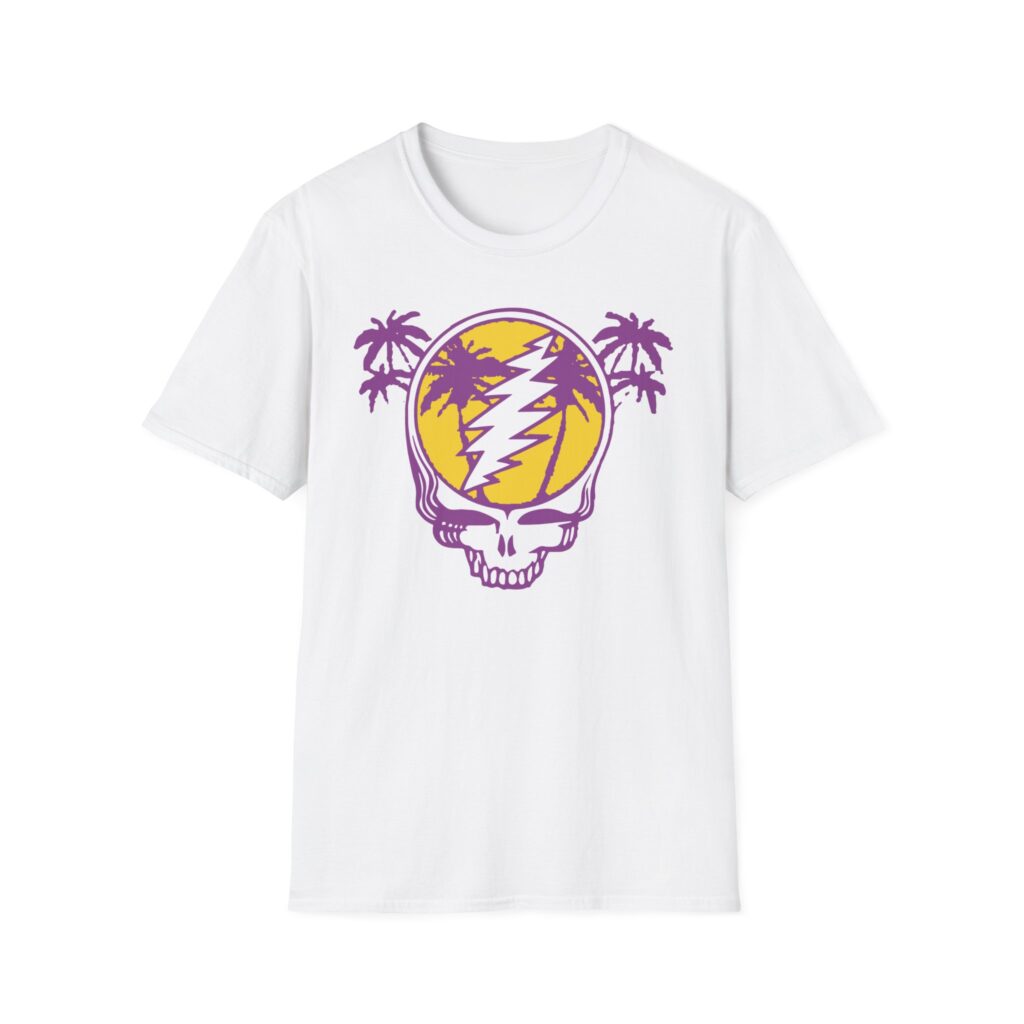 Grateful Dead Palm Trees Stealie Lot Shirt Unisex Softstyle T-Shirt
