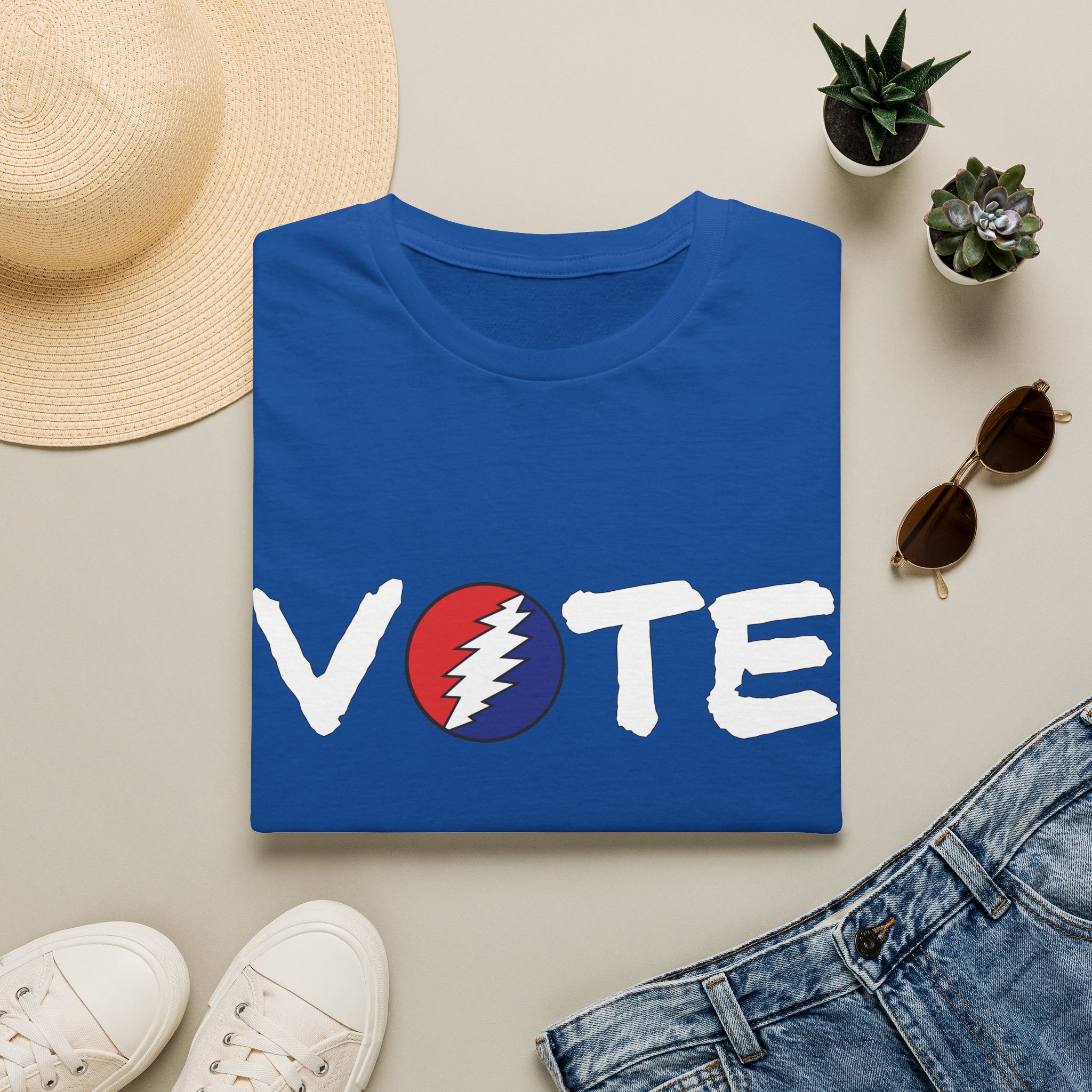 Grateful Dead Vote Lot Shirt White Unisex Softstyle - Image 49