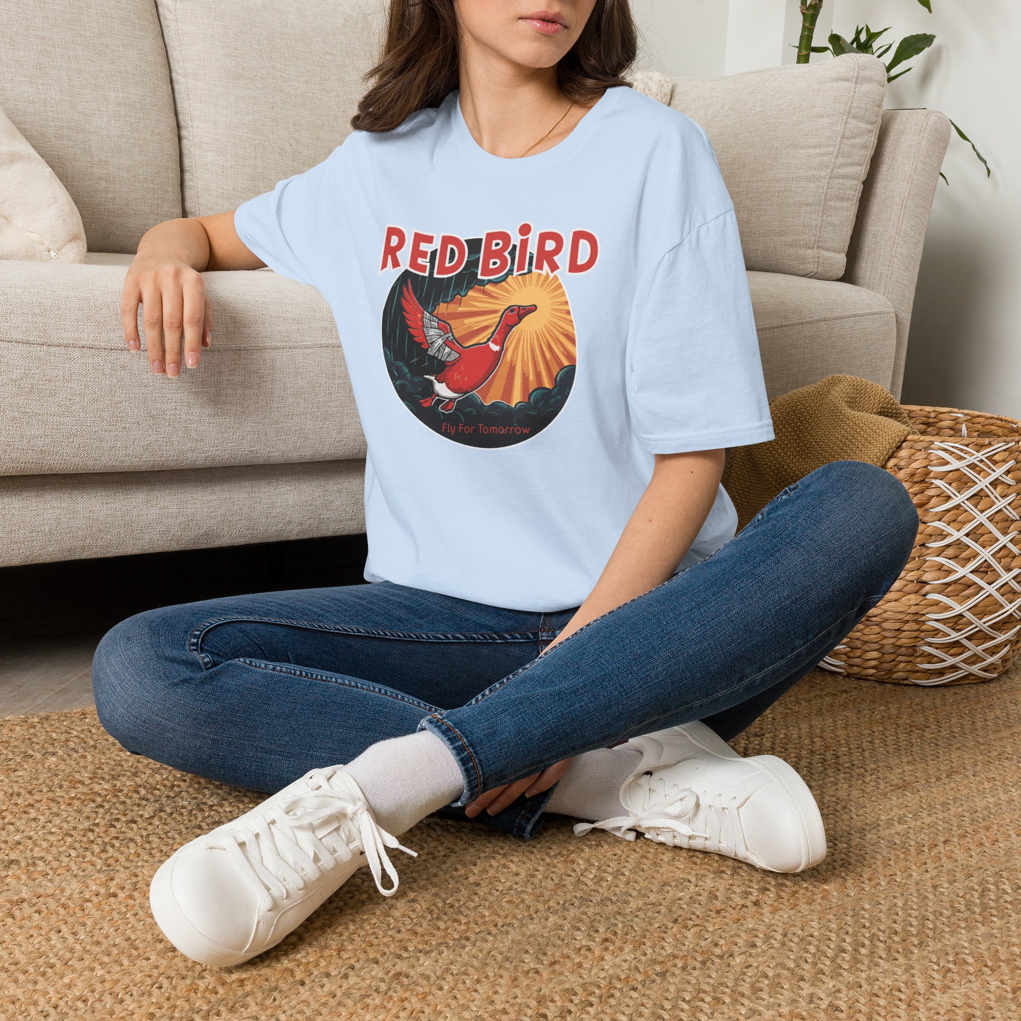 Goose Red Bird Lot Shirt Unisex Softstyle - Image 30