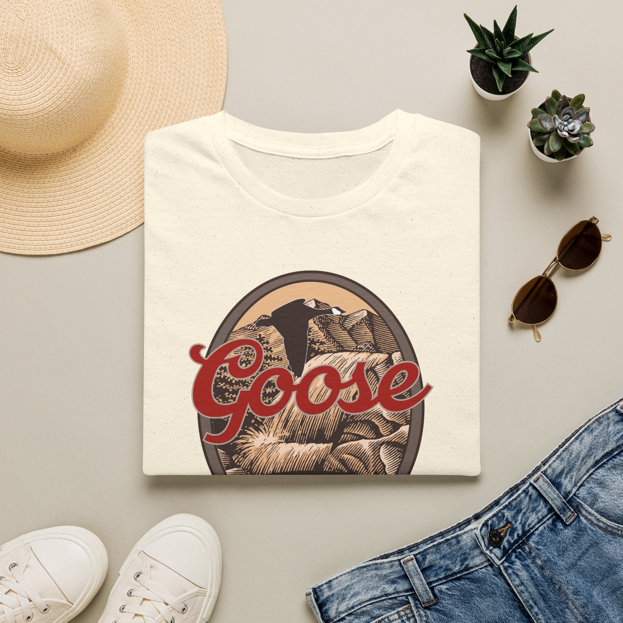 Goose Waterfall Banner Lot Shirt Unisex Softstyle - Image 13