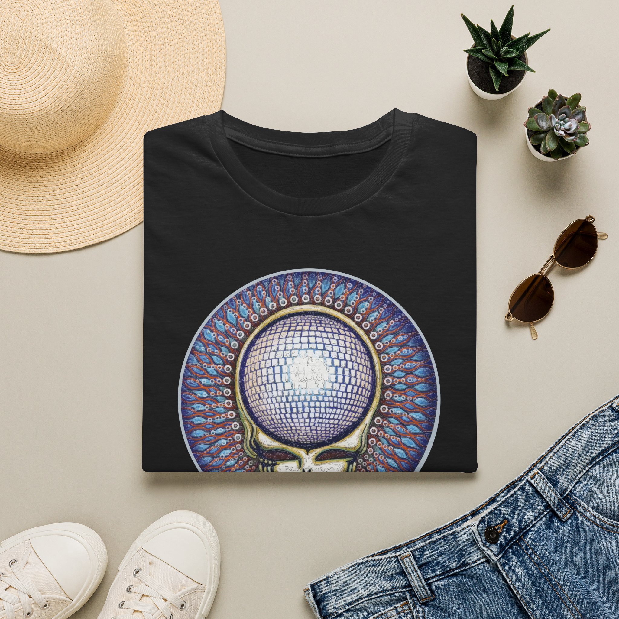 Grateful Dead Disco Ball Steal Your Face Lot Shirt Unisex Softstyle - Image 5