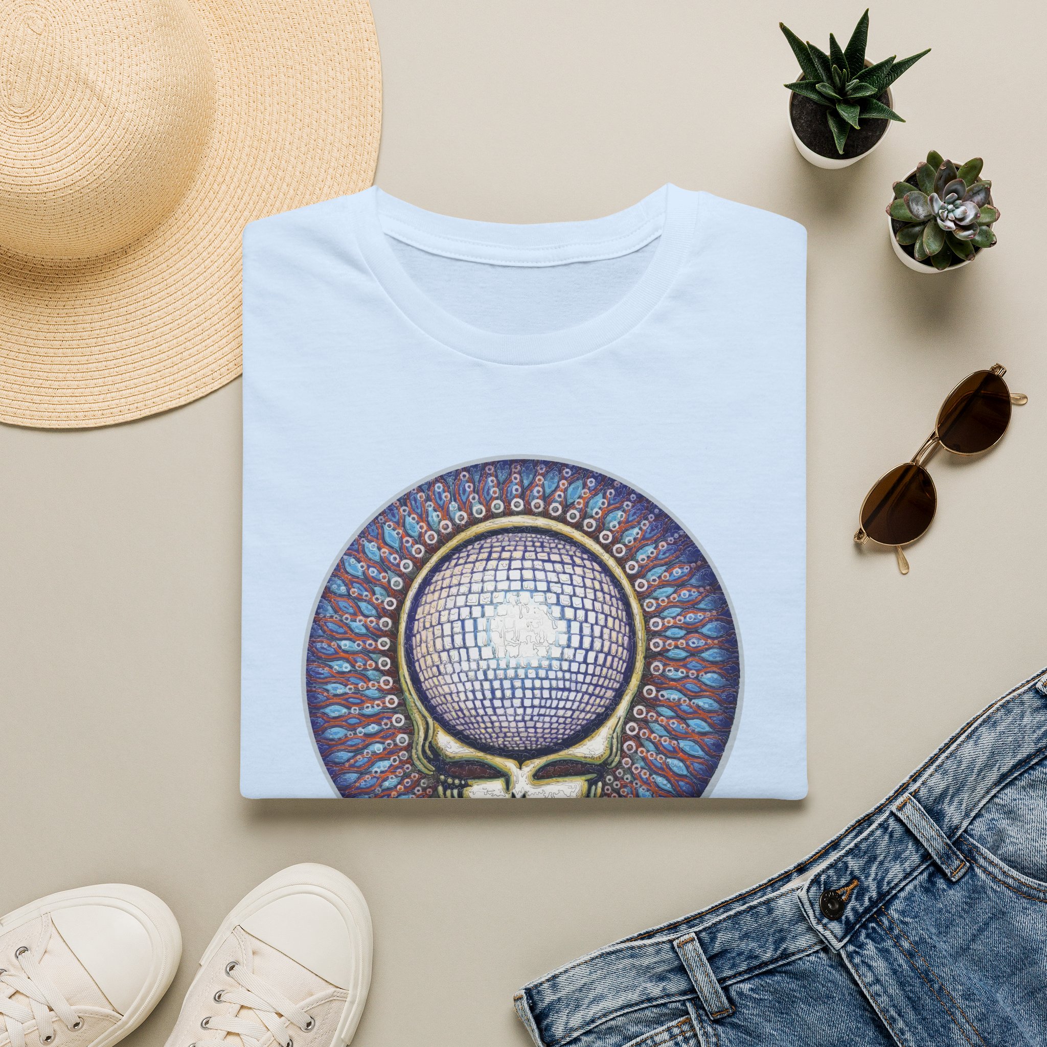 Grateful Dead Disco Ball Steal Your Face Lot Shirt Unisex Softstyle - Image 21