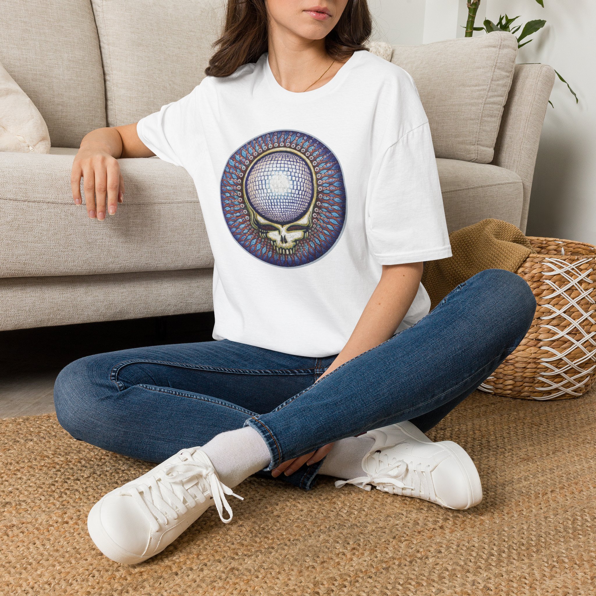 Grateful Dead Disco Ball Steal Your Face Lot Shirt Unisex Softstyle - Image 2