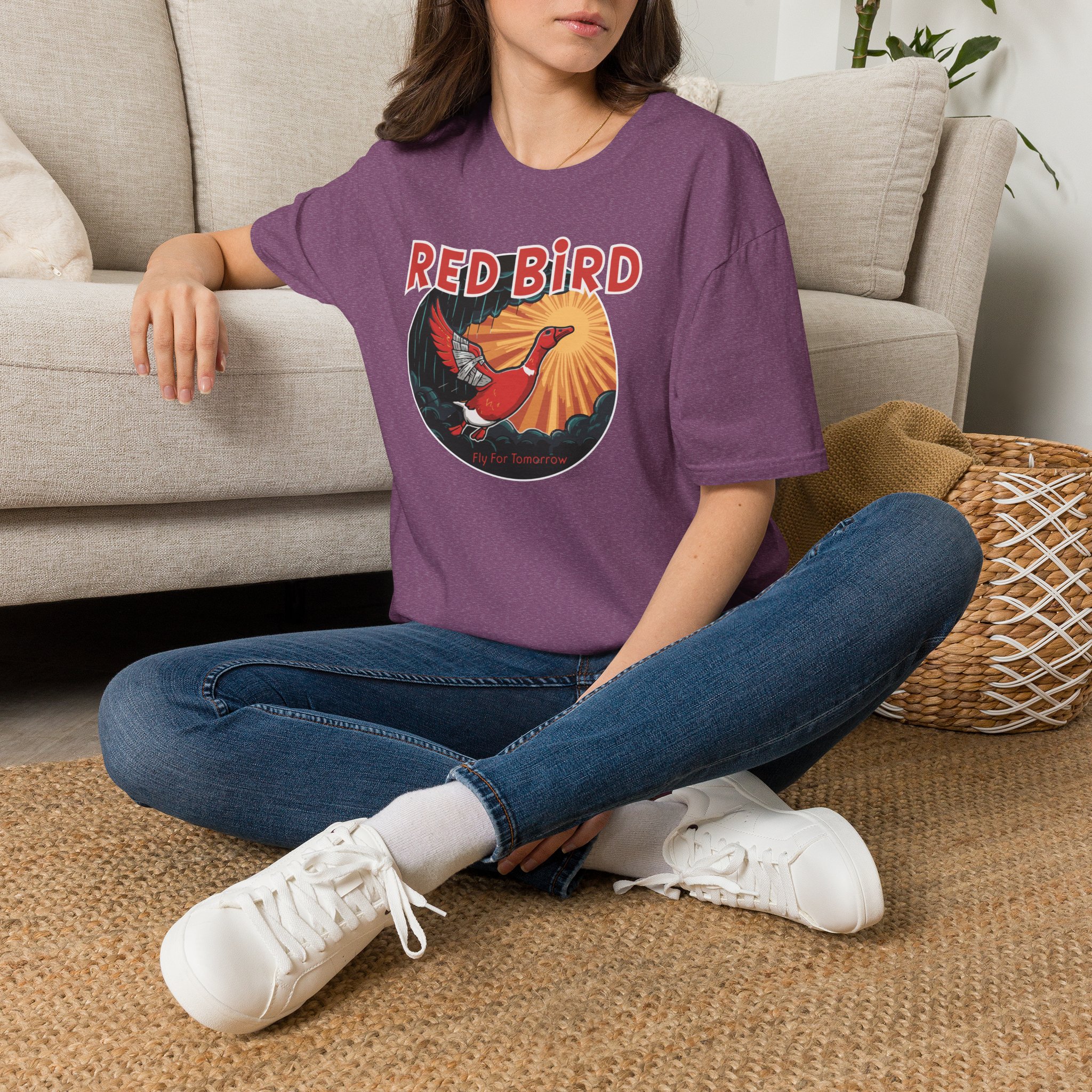 Goose Red Bird Lot Shirt Unisex Softstyle - Image 50
