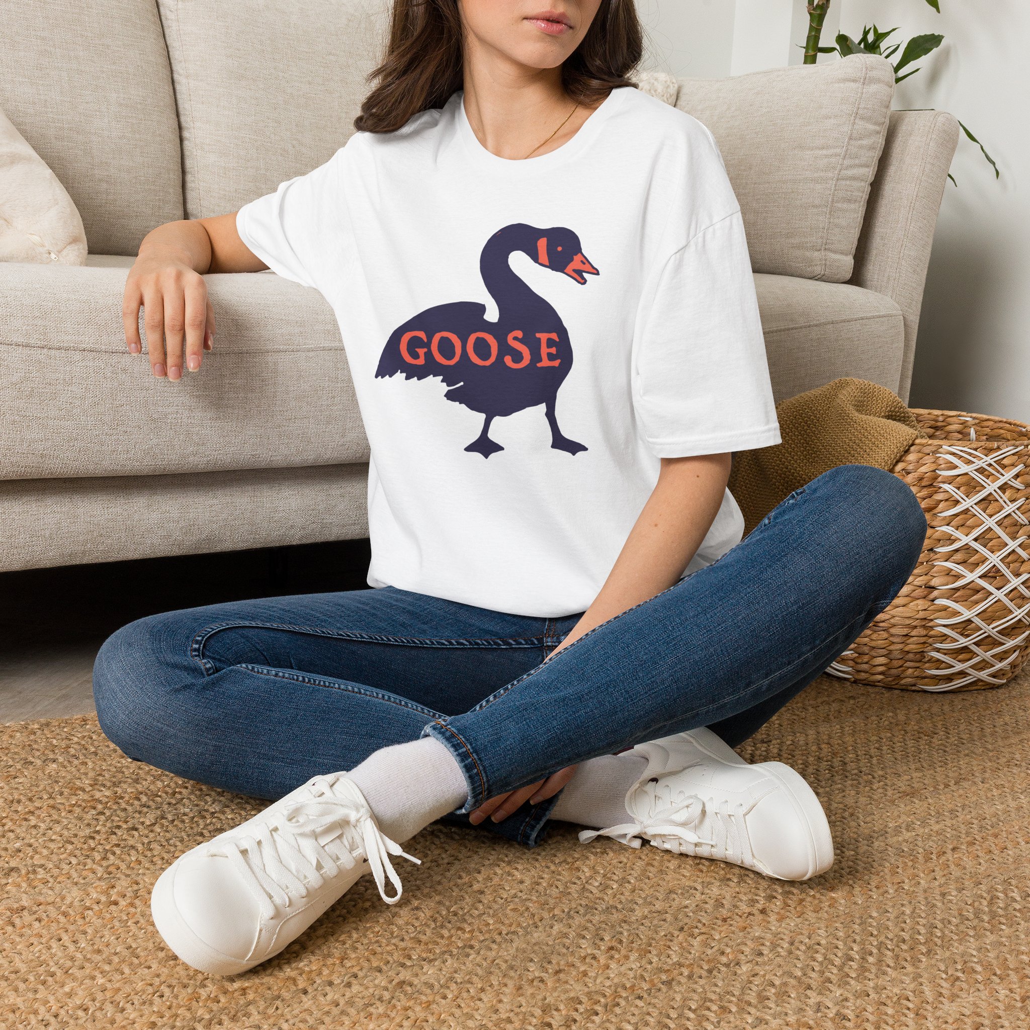 Goose Violet Orange Lot Shirt Unisex Softstyle - Image 2