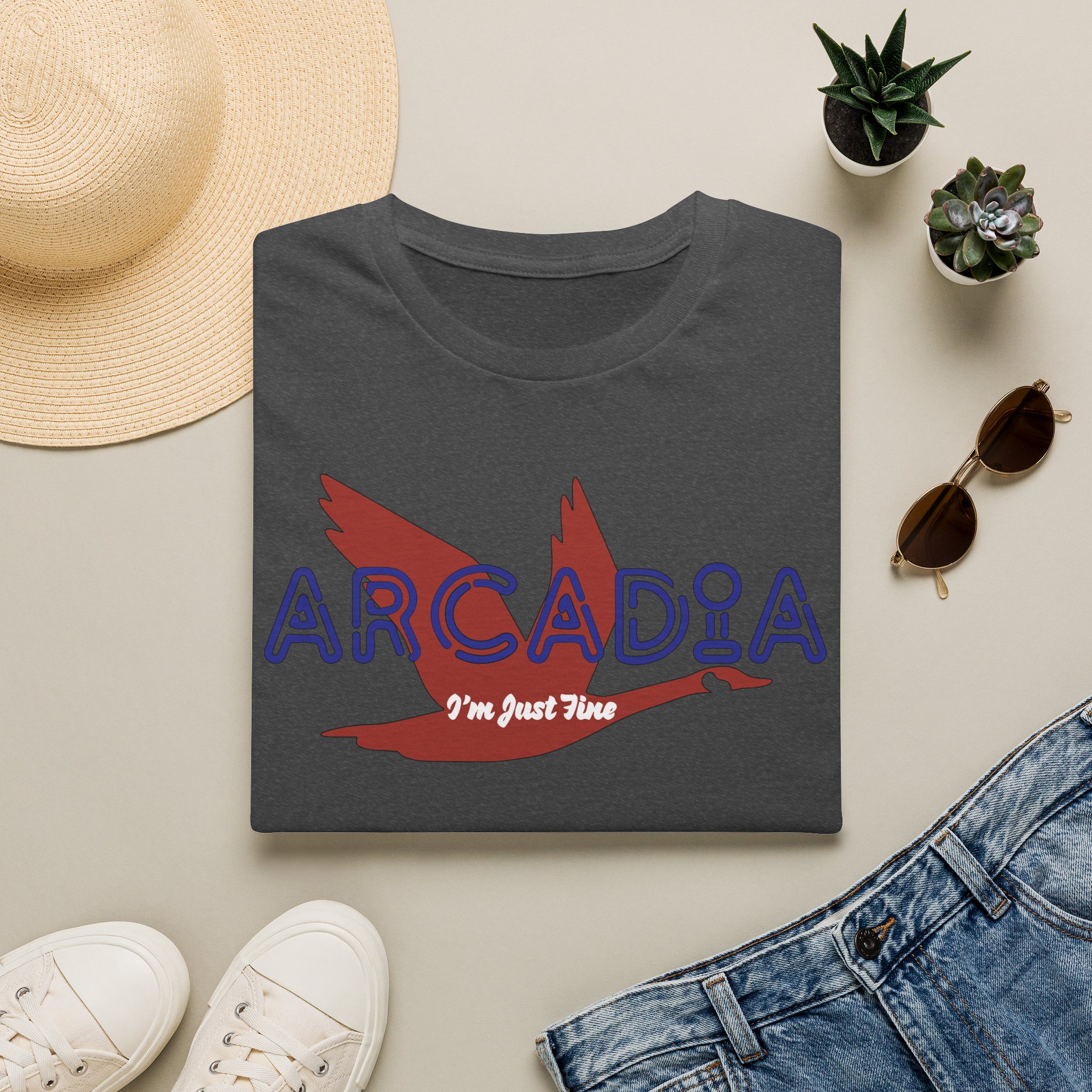 Goose Arcadia I'm Just Fine Lot Shirt Unisex Softstyle - Image 17