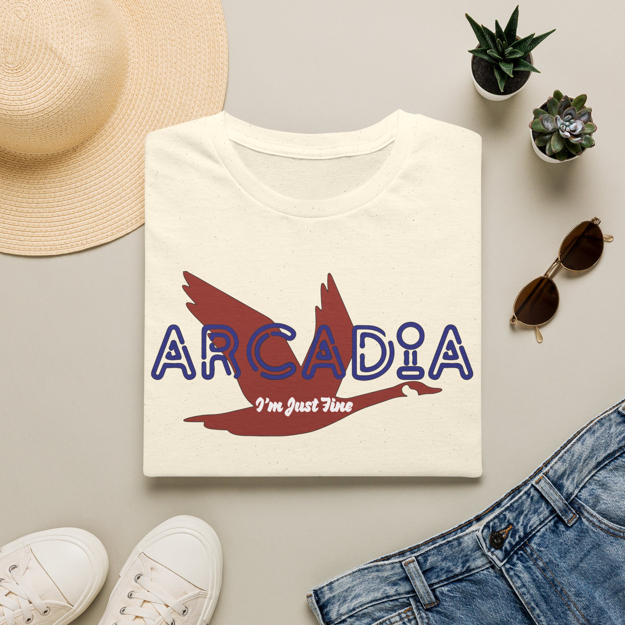 Goose Arcadia I'm Just Fine Lot Shirt Unisex Softstyle - Image 13