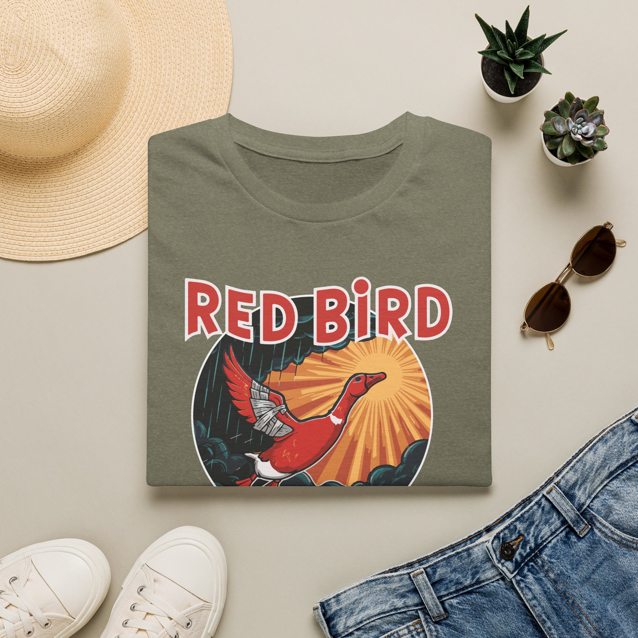 Goose Red Bird Lot Shirt Unisex Softstyle - Image 17