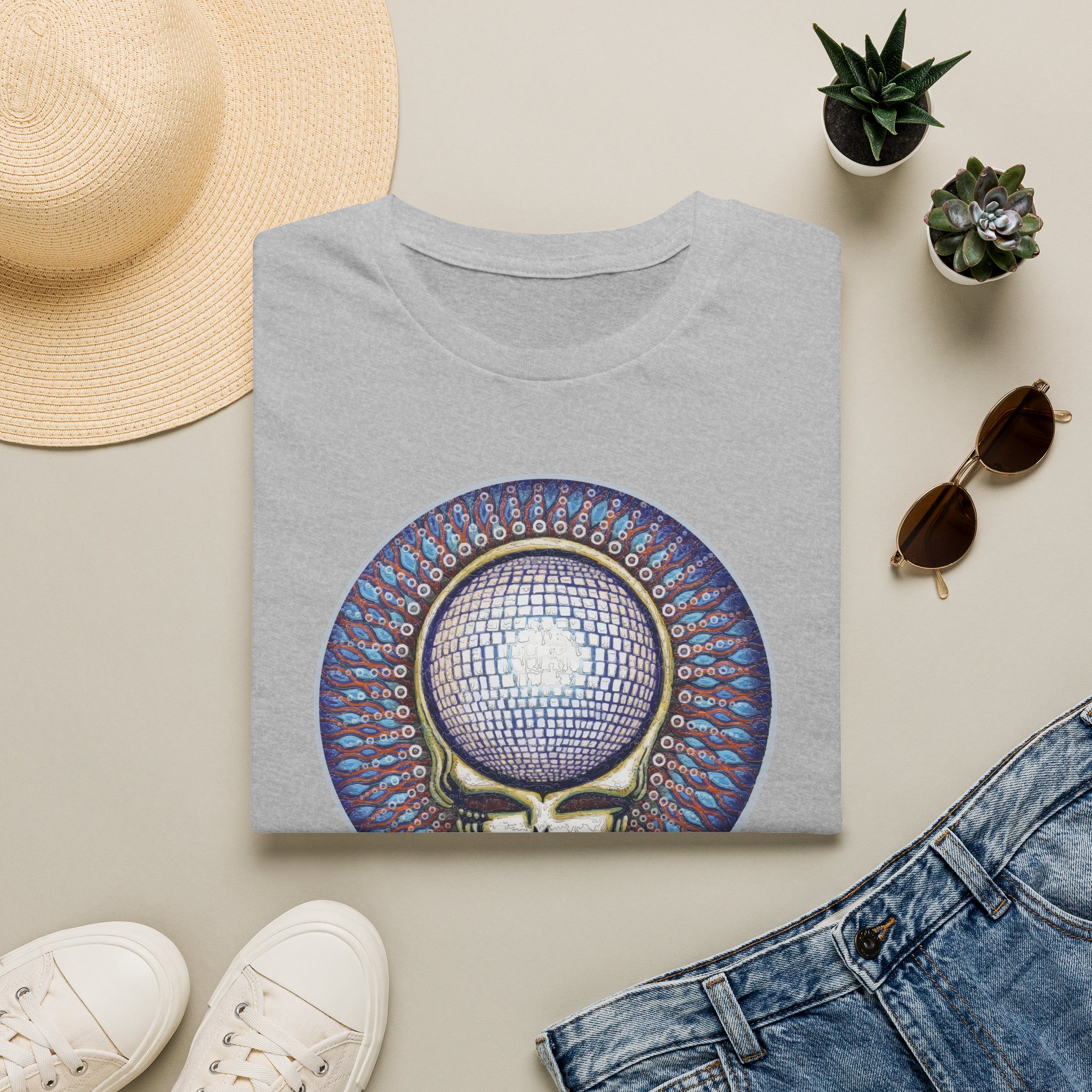 Grateful Dead Disco Ball Steal Your Face Lot Shirt Unisex Softstyle - Image 9