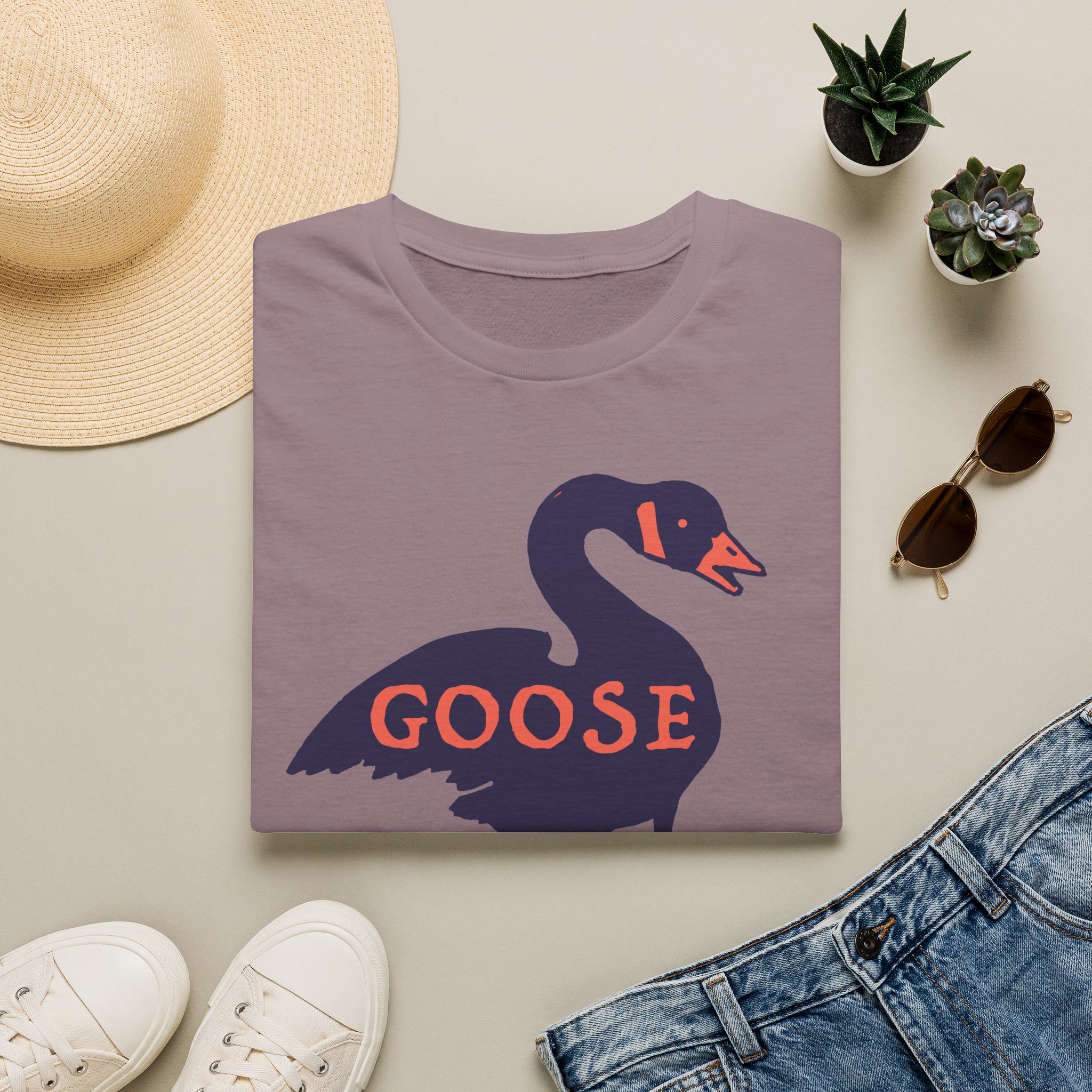 Goose Violet Orange Lot Shirt Unisex Softstyle - Image 49