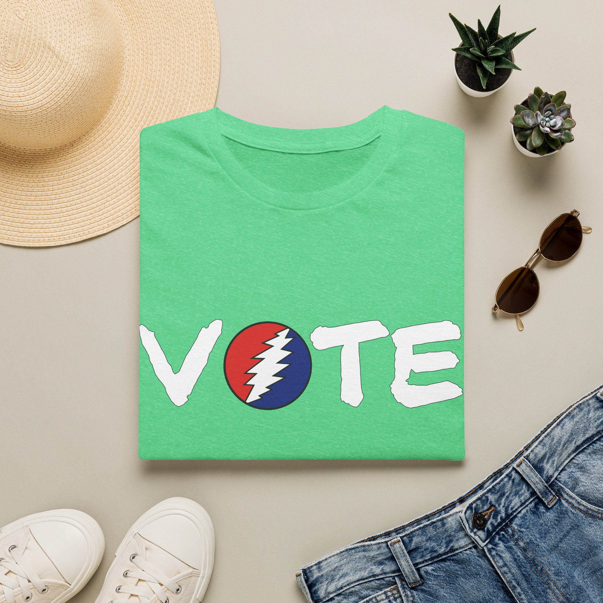 Grateful Dead Vote Lot Shirt White Unisex Softstyle - Image 33