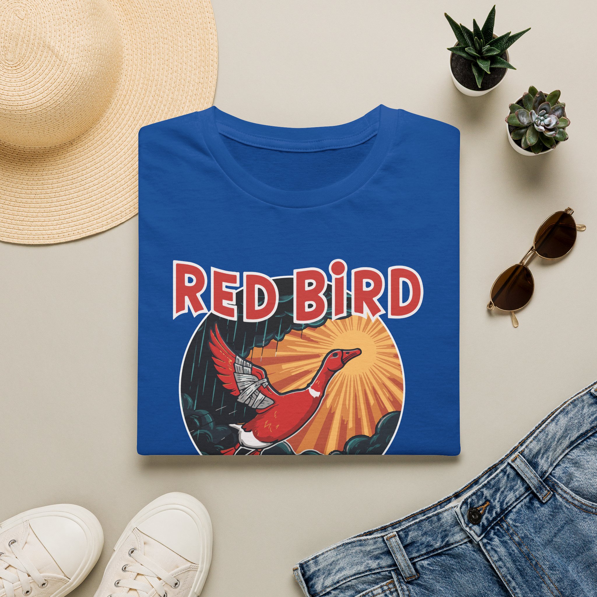 Goose Red Bird Lot Shirt Unisex Softstyle - Image 41