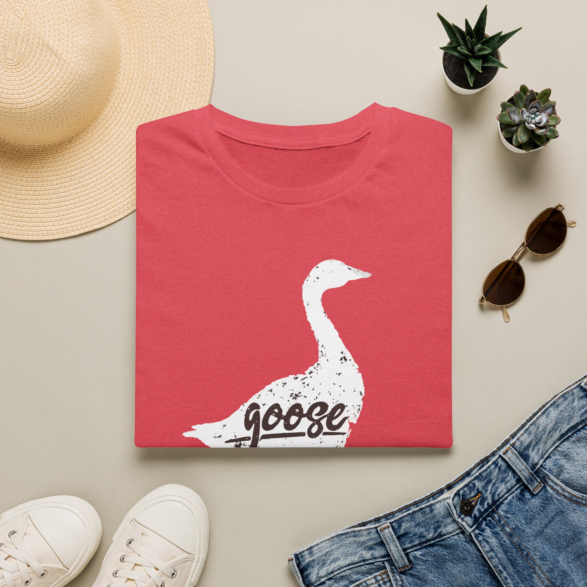Goose White Goose Lot Shirt Unisex Softstyle - Image 61