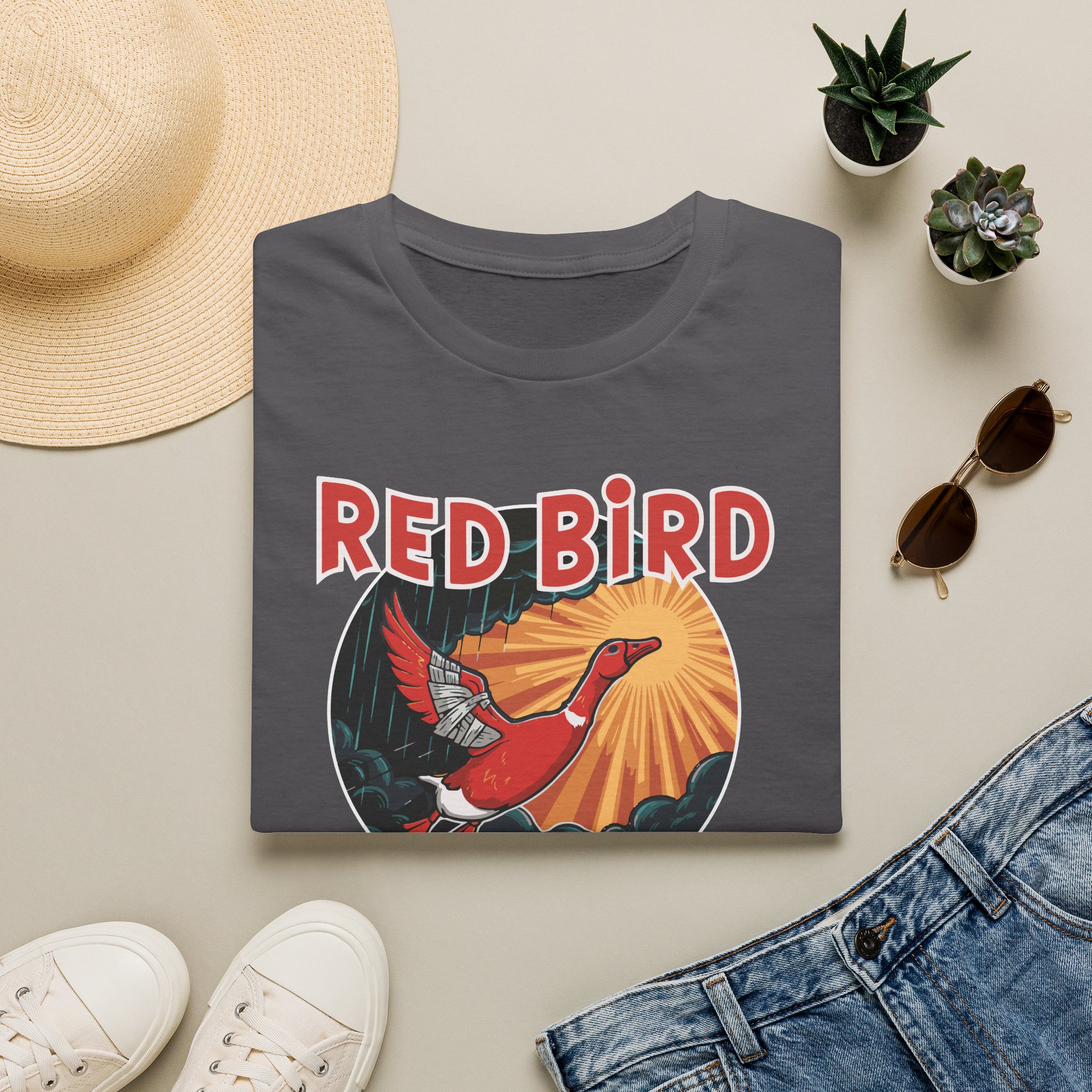 Goose Red Bird Lot Shirt Unisex Softstyle - Image 37