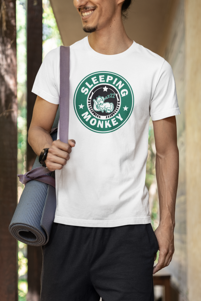Sleeping Monkey Starbucks Spoof Phish Lot Shirt